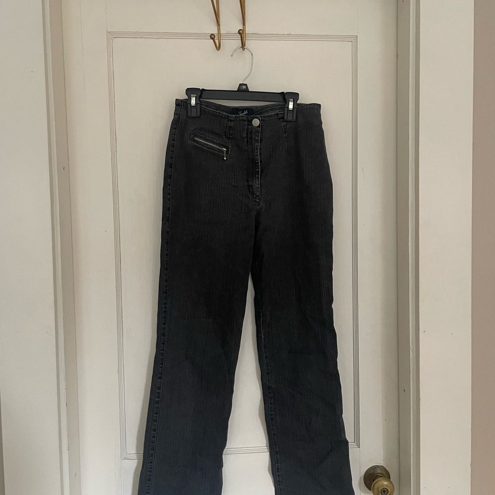 Black Women's High-Rise Straight Jeans